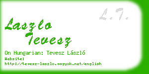 laszlo tevesz business card