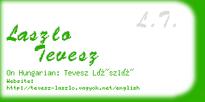 laszlo tevesz business card